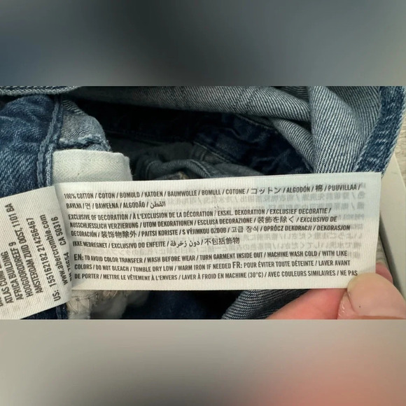 Abercrombie & Fitch Distressed Denim Overalls Raw Hem Boho Comfy Country Size XS - Picture 9 of 11